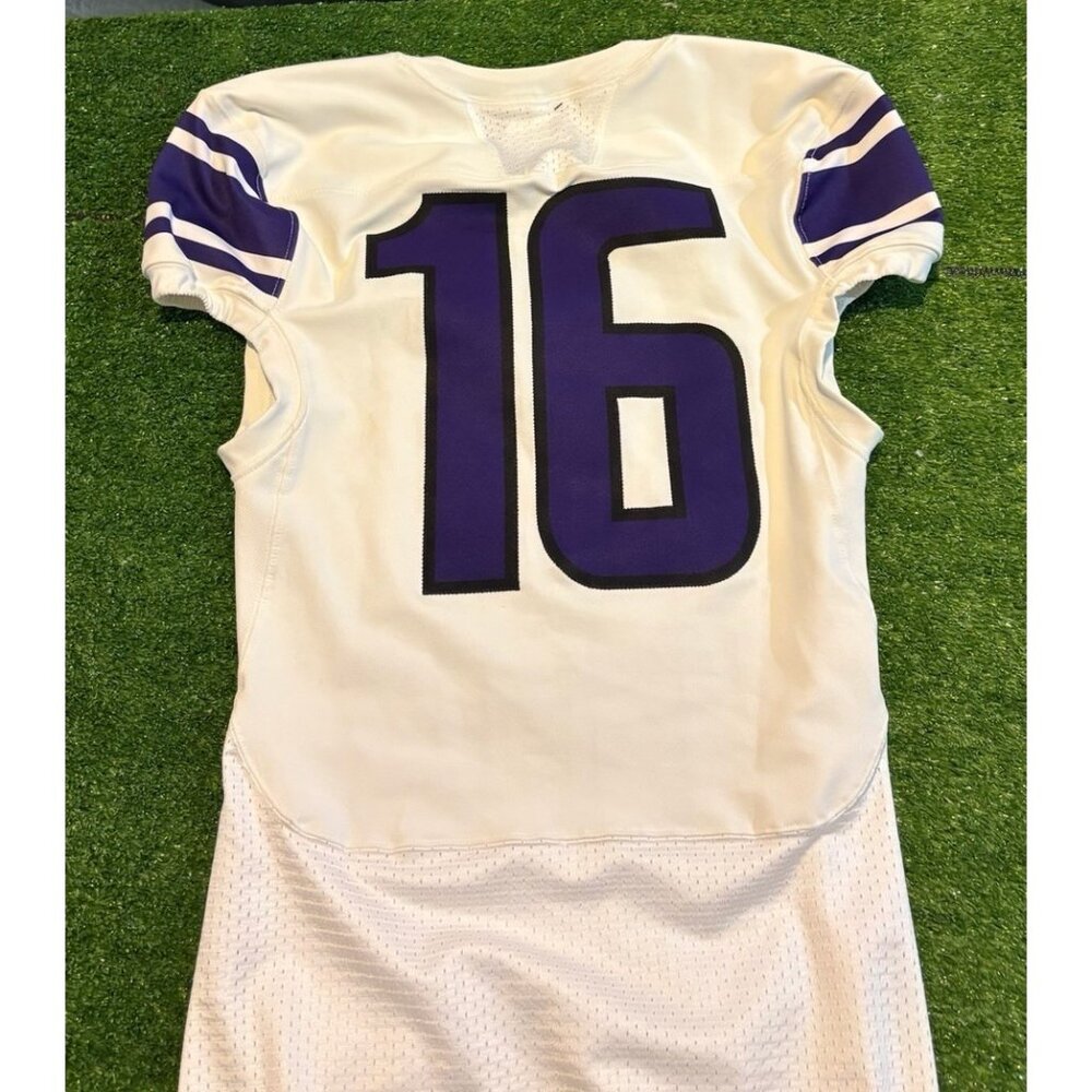 Northwestern Wildcats jersey mens medium purple white authentic Under Armour 29 - Picture 8 of 11